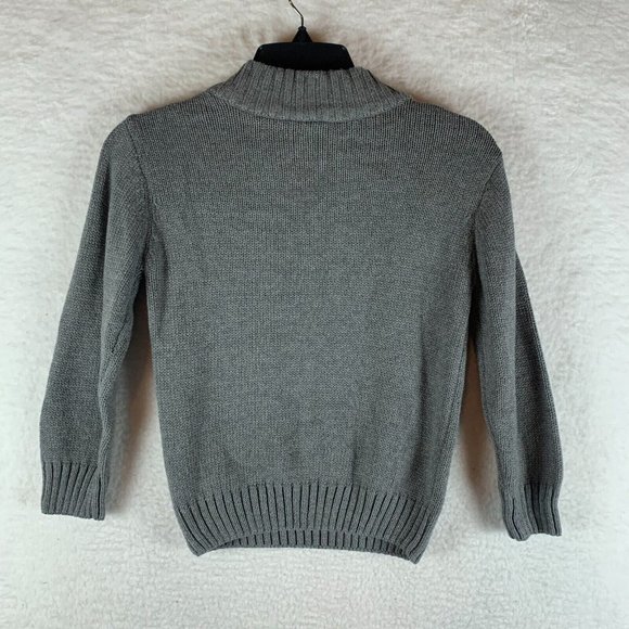 Gymboree Kids Fair Isle Grey Sweater Fleece Neck Lining Size 5-6 NWT 6474 - Picture 7 of 9